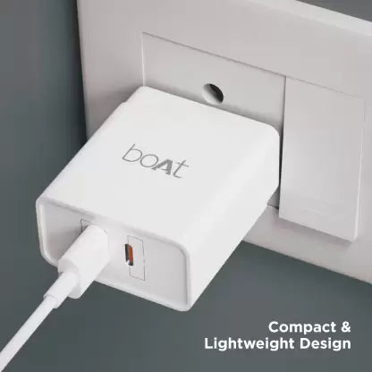 boAt 18W Dual QC-PD Charger with Type-C cable