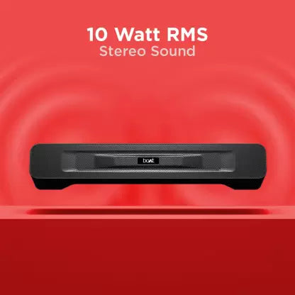 boAt Aavante Bar 500 | Home Theatre Sound bar with 4.5 Hours Playtime, 10W Sound, Bluetooth V5.0, Dual EQ Modes