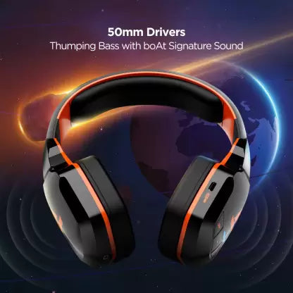 boAt Rockerz 510 | Bluetooth Headphone with super extra bass, Upto 20 Hours Playback, 50mm Dynamic Driver, 400 mah Battery