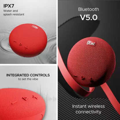 boAt Stone 190 | Wireless Portable Speaker with 52mm Dynamic Driver, Up to 4hrs Nonstop Playback, IPX 6 Water Resistant