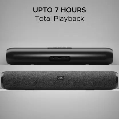 boAt Aavante Bar 590 | 25W RMS Stereo Sound Bluetooth Soundbar, Up to 6 HRS Long Playback, 2.0 Channel, Dual Passive Radiators, BT, AUX, and TF Card