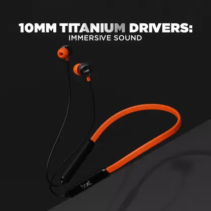 boAt Rockerz 195 | Equipped with 10mm Titanium Drivers, 15H Nonstop Playback, Fast Charging, Magnetic Earbuds