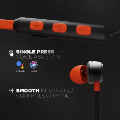boAt Rockerz 195 | Equipped with 10mm Titanium Drivers, 15H Nonstop Playback, Fast Charging, Magnetic Earbuds