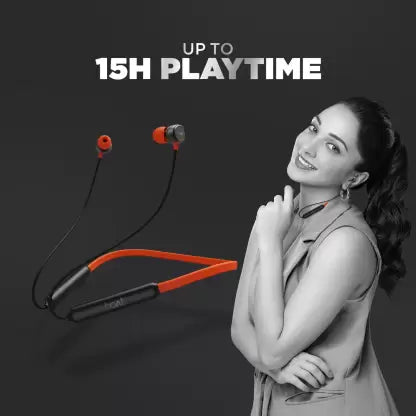 boAt Rockerz 195 | Equipped with 10mm Titanium Drivers, 15H Nonstop Playback, Fast Charging, Magnetic Earbuds