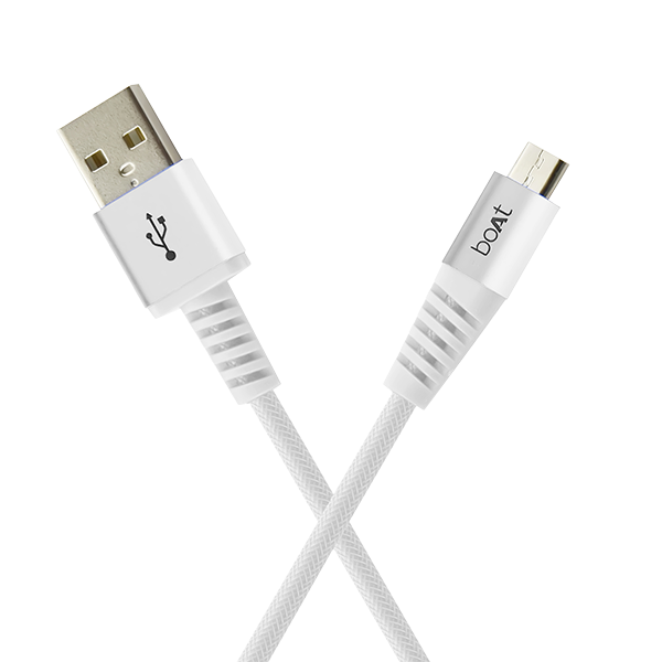 boAt Rugged V3 Micro USB 1.5 Meter | Premium USB Cable with 480Mbps Transfer Speed, Nylon Braiding, Durable Connectors