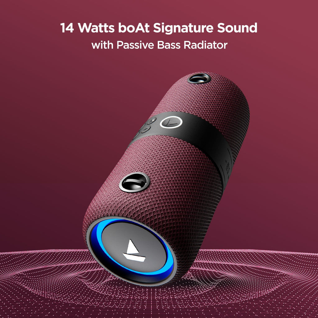 boAt Stone 1200 | 14W Portable Wireless Speaker with RGB LEDs, Up to 9 Hours of Playtime, AUX, USB and FM modes